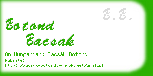 botond bacsak business card