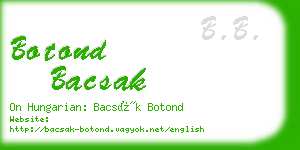 botond bacsak business card